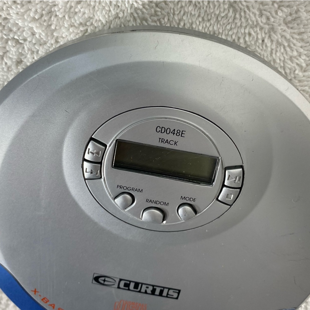 Vintage Curtis X Bass Silver and Blue Portable CD Player Discman - Picture 8 of 16